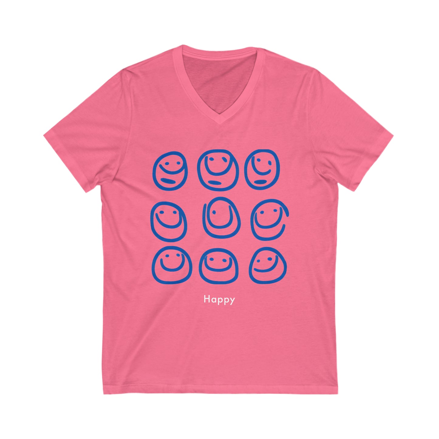 Playful Smiles Unisex V-Neck Tee - Embrace the Joy of Simple Pleasures