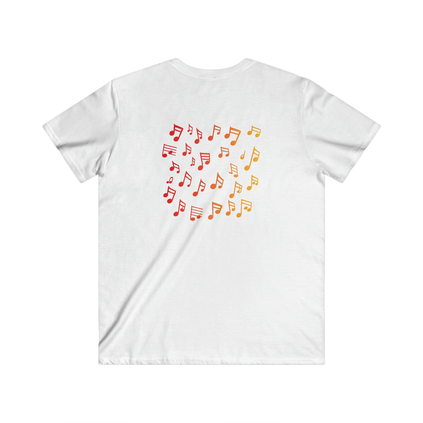 Chromatic Inspiration: Inspire Music Notes V-Neck Tee