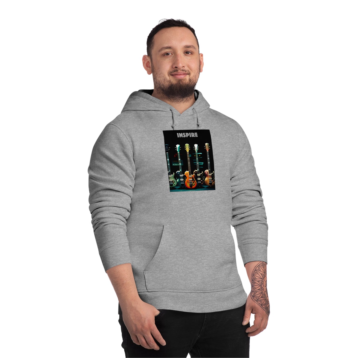 Guitar Serenade: Unisex Inspire Drummer Hoodie