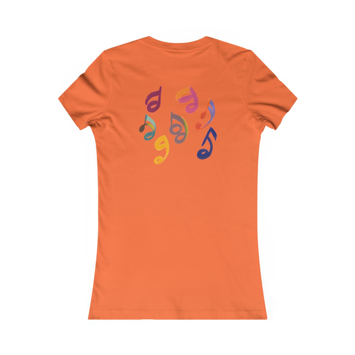 Harmonious Play: Cute Guitar Watercolor Tee with Notes