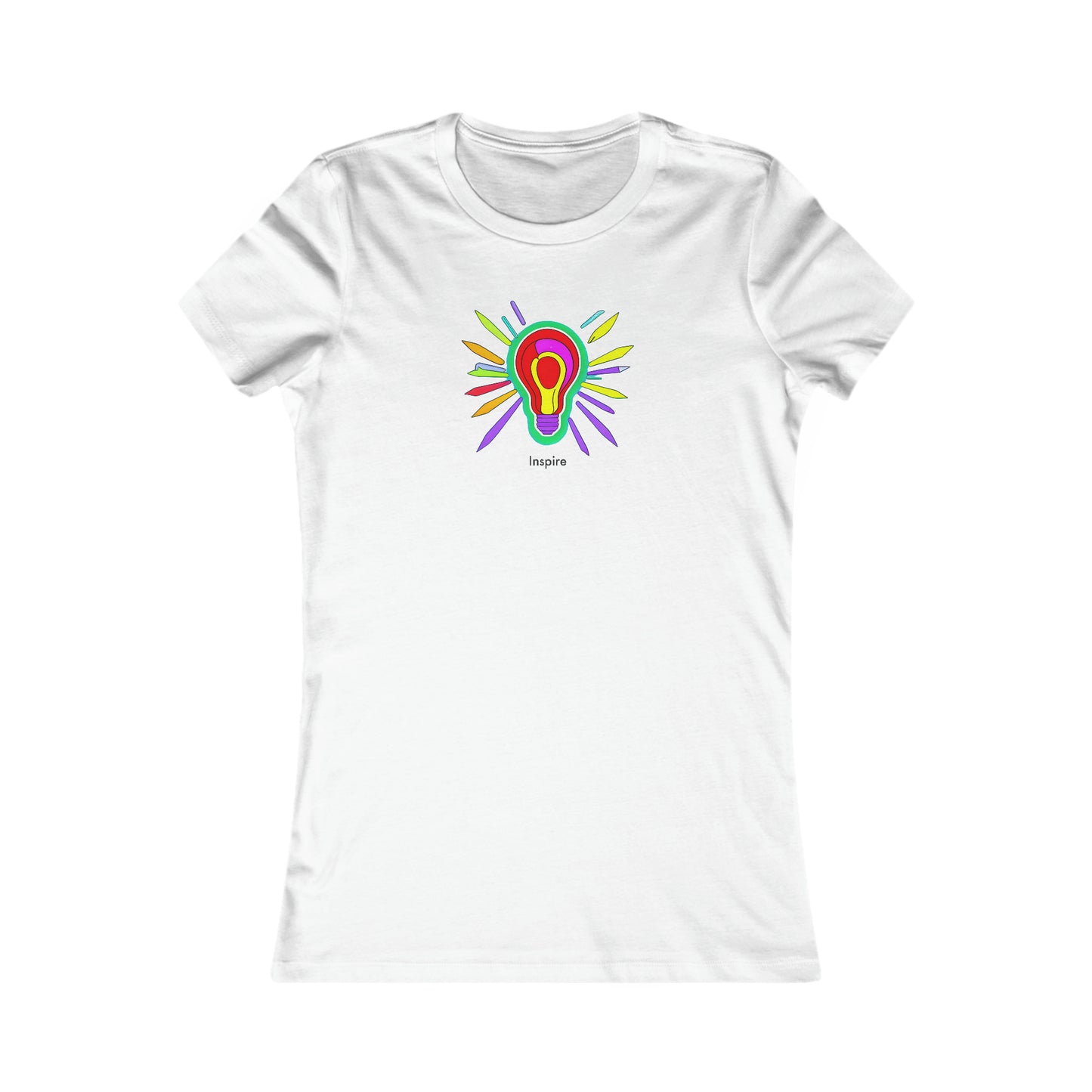 Colorful Inspiration: Creative Spark AI-Generated Light Bulb Tee
