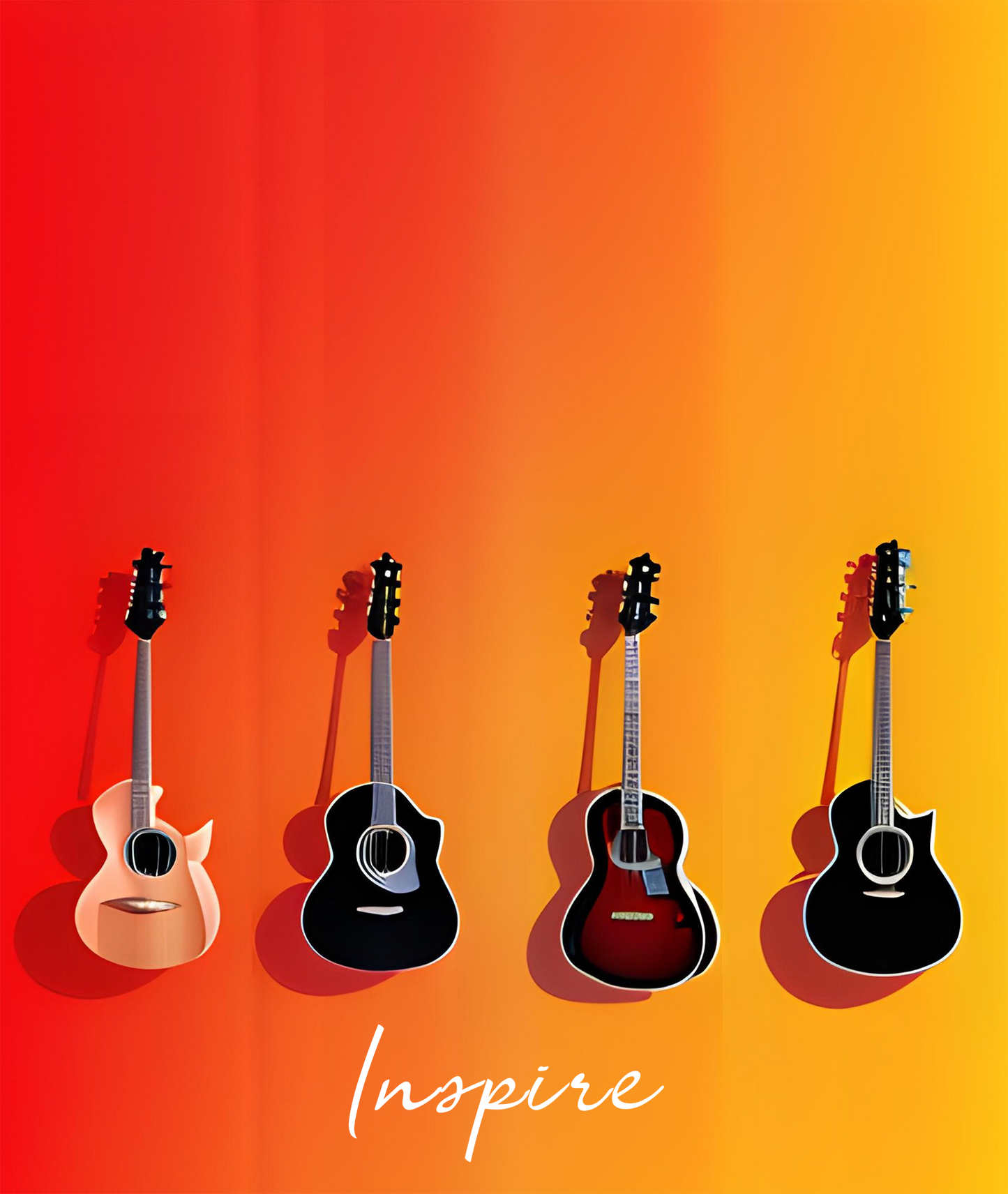 Gradient Melodies: Guitar Ensemble Woman's Favorite Tee