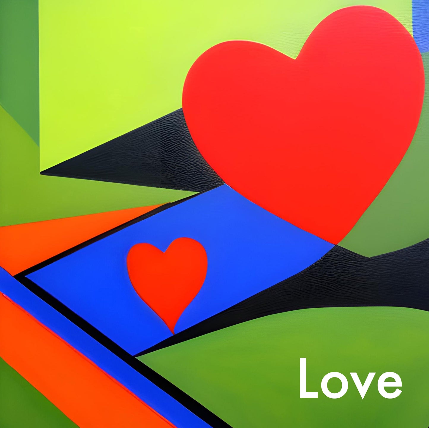 AI-Painted Love: Modern Art T-Shirt