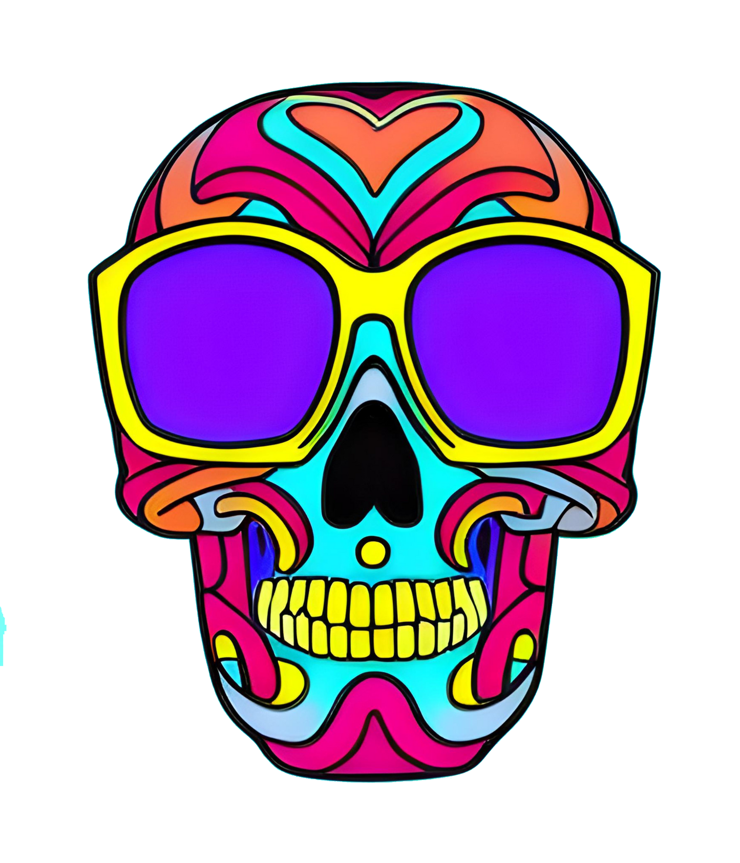 Infinite Imagination: Unisex Psychedelic Skull Tee
