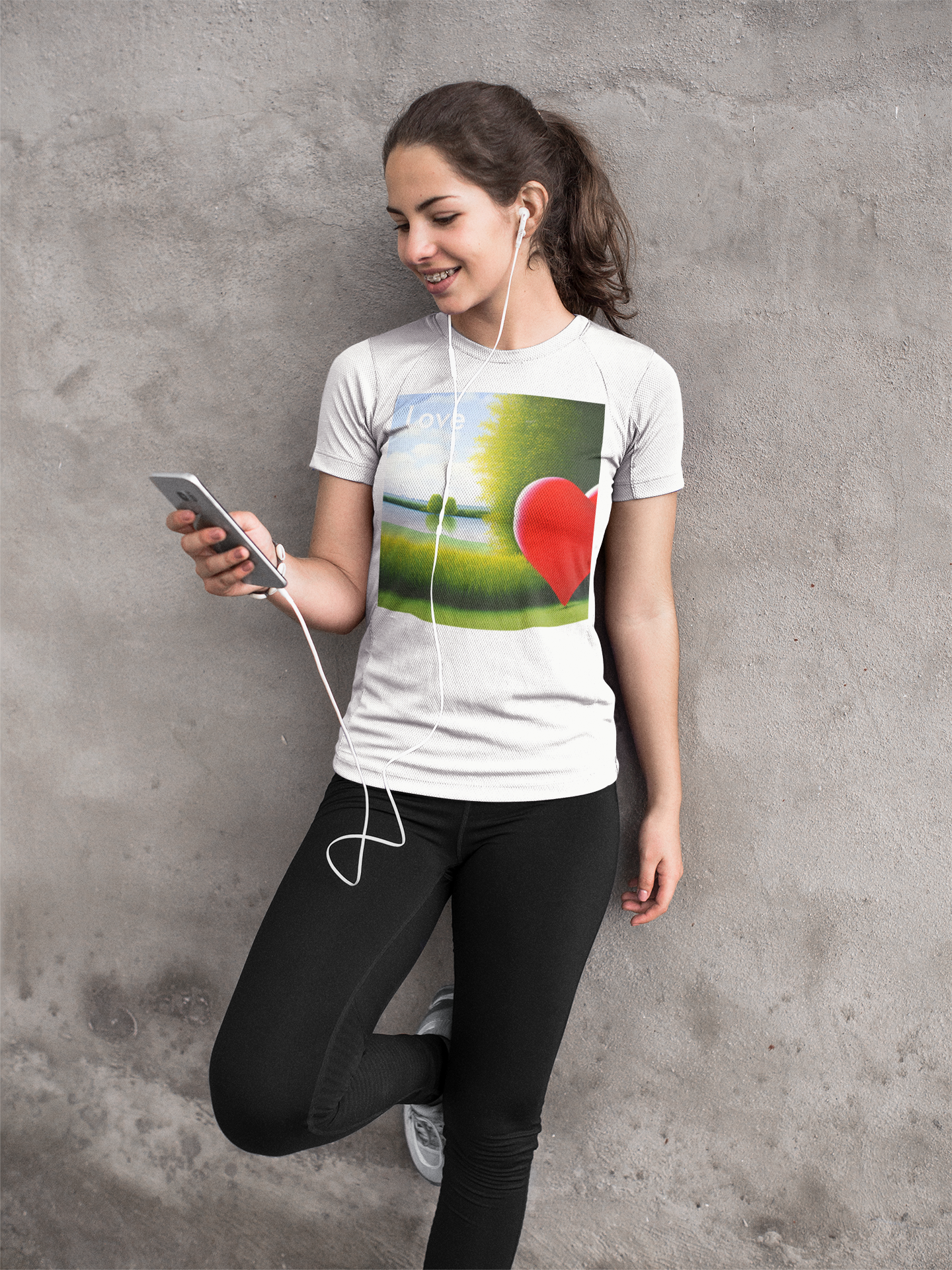 Serene Heart Oasis: AI-Captured Beauty T-Shirt