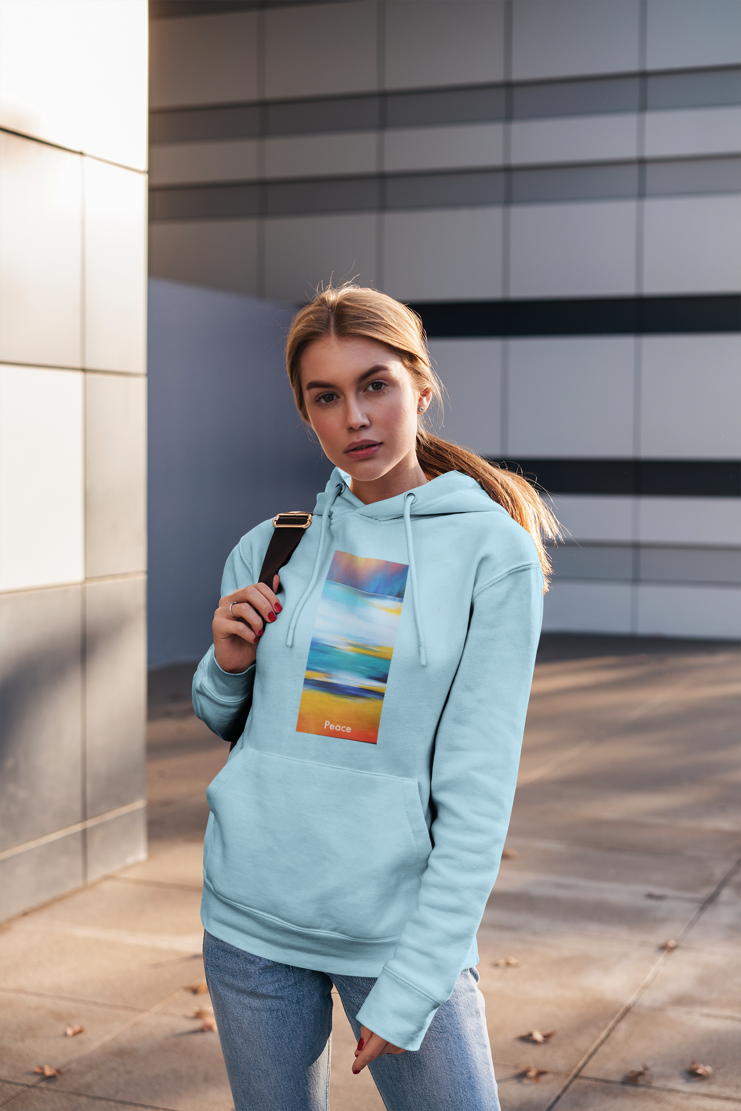 Sunset Serenity: Abstract Peace Unisex Heavy Blend™ Hooded Sweatshirt