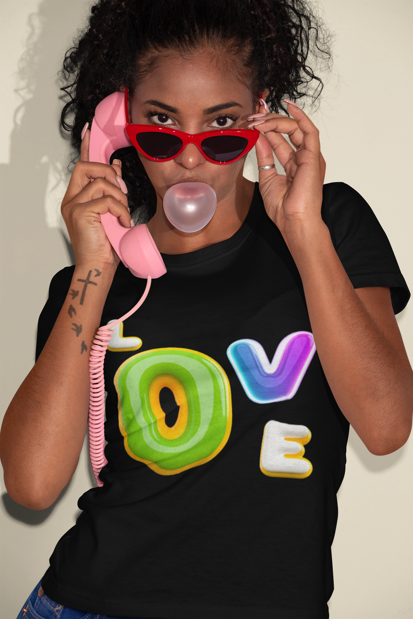 Playful Love: AI-Generated 3D Letter Design Unisex T-Shirt