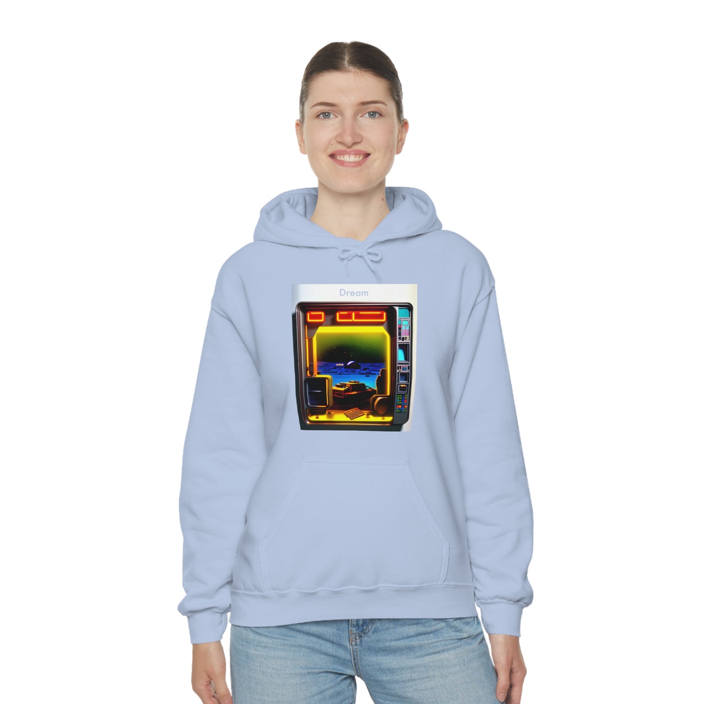 Techno-Dreamscapes: AI-Created Hooded Sweatshirt for the Visionaries