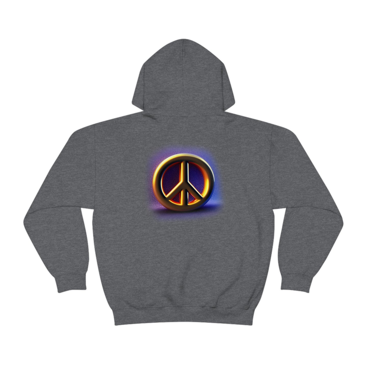 Peaceful Reflections: 3D Peace Sign Hooded Sweatshirt