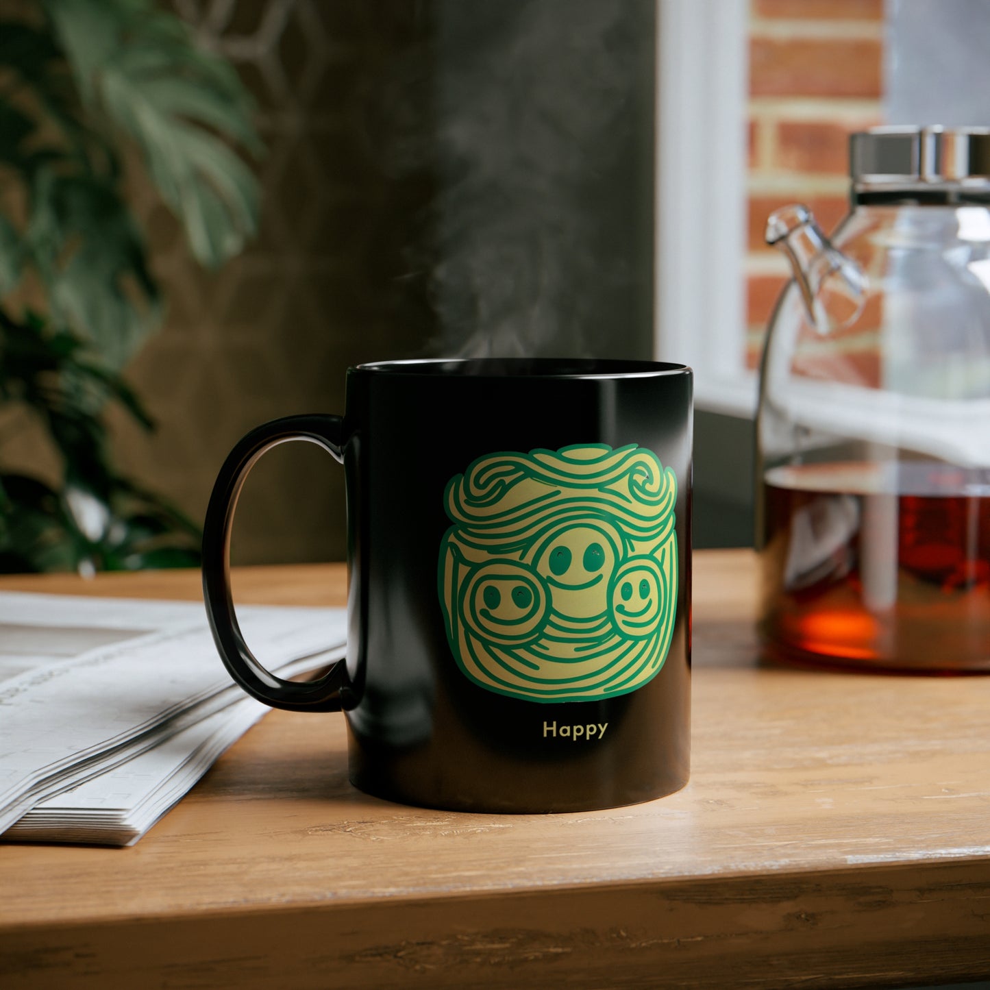 Cheerful Sips: Happy Faces 11oz Mug