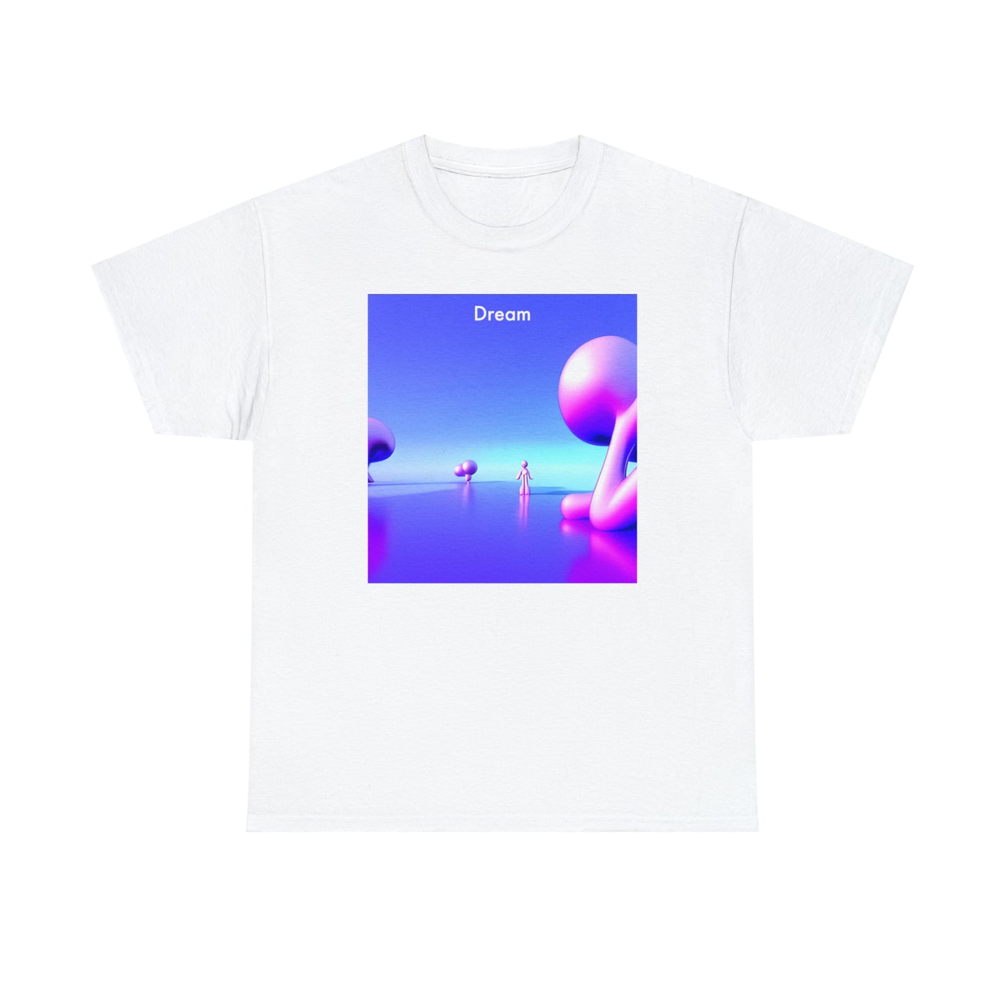 Visions of Reverie: Unisex Heavy Cotton Tee with AI-Rendered Dreamscapes