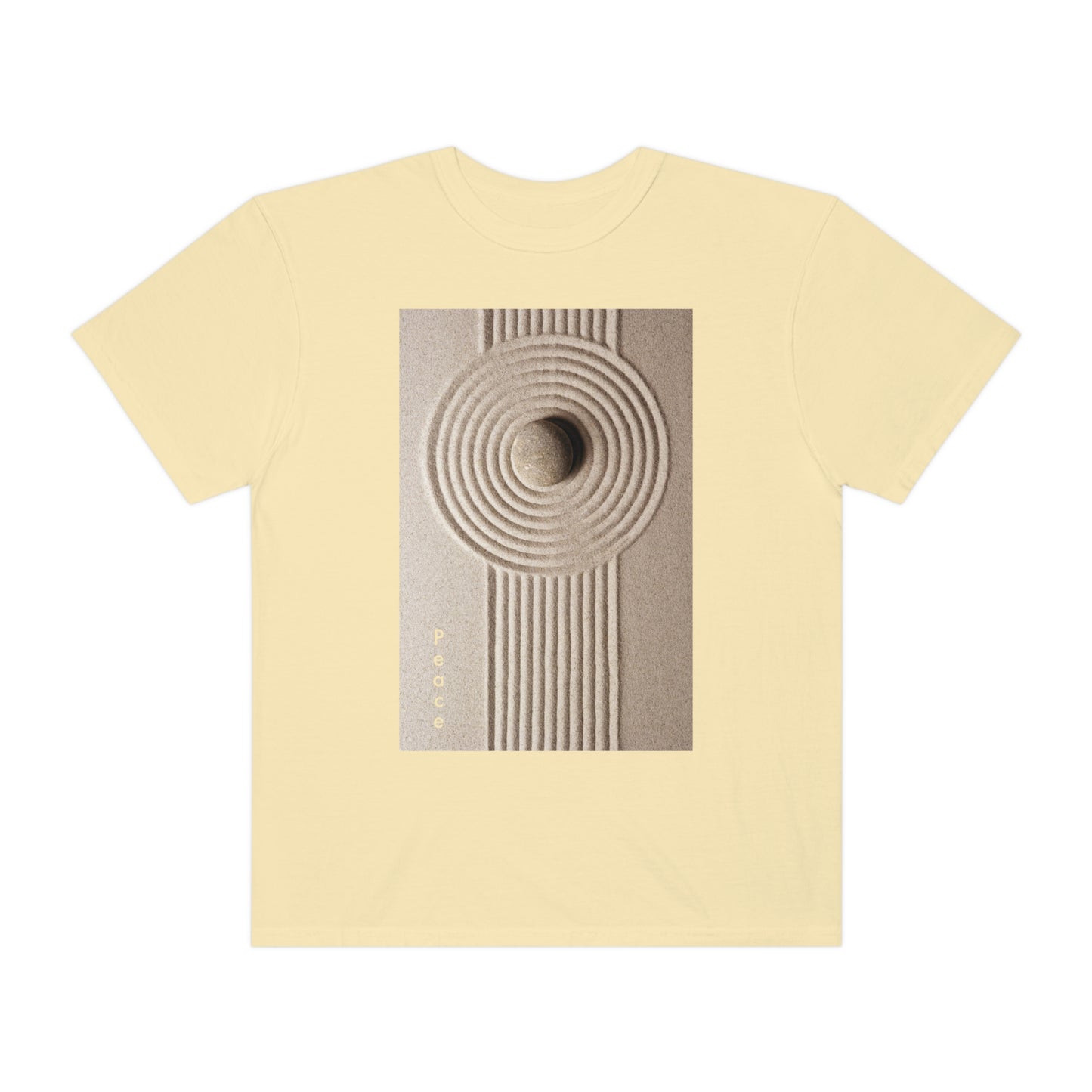 Zen Vibes: Embrace Peace with our Raked Sand T-Shirt!