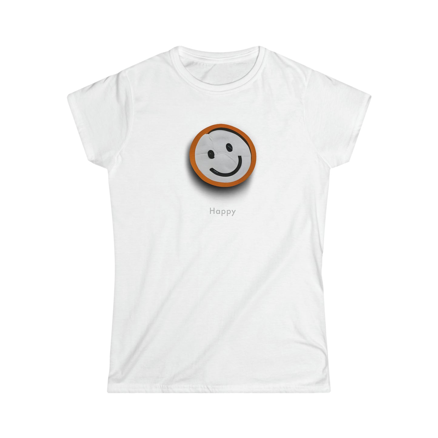 Smile with Style: Minimalistic 3D Happy Face Tee