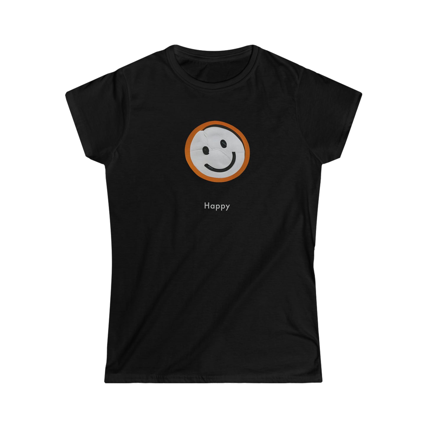 Smile with Style: Minimalistic 3D Happy Face Tee