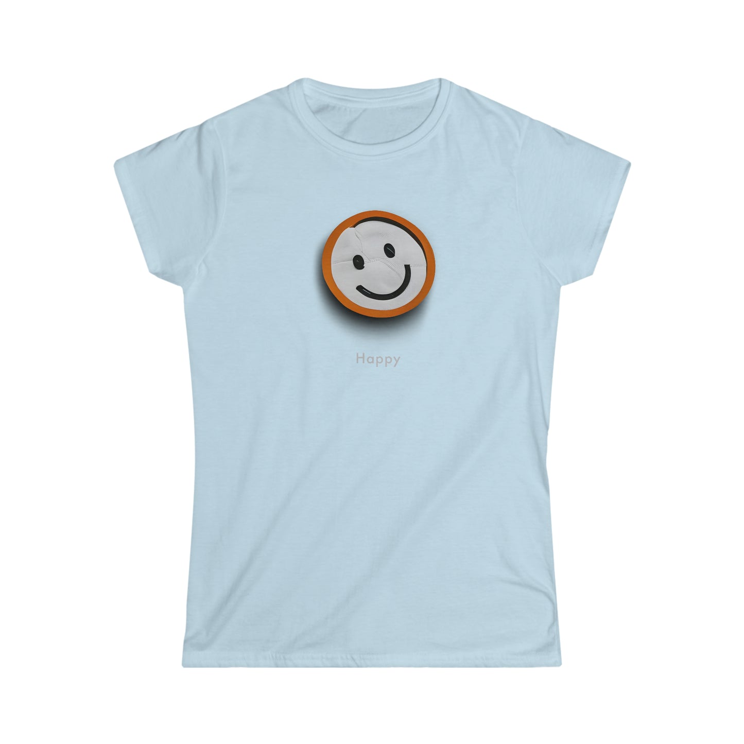 Smile with Style: Minimalistic 3D Happy Face Tee