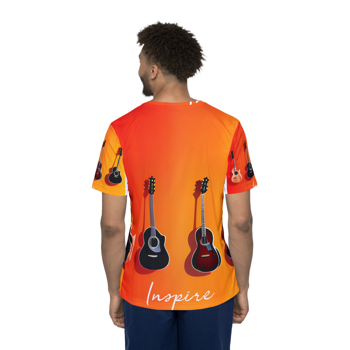 Gradient Grooves: Guitar Ensemble Inspire Sports Jersey