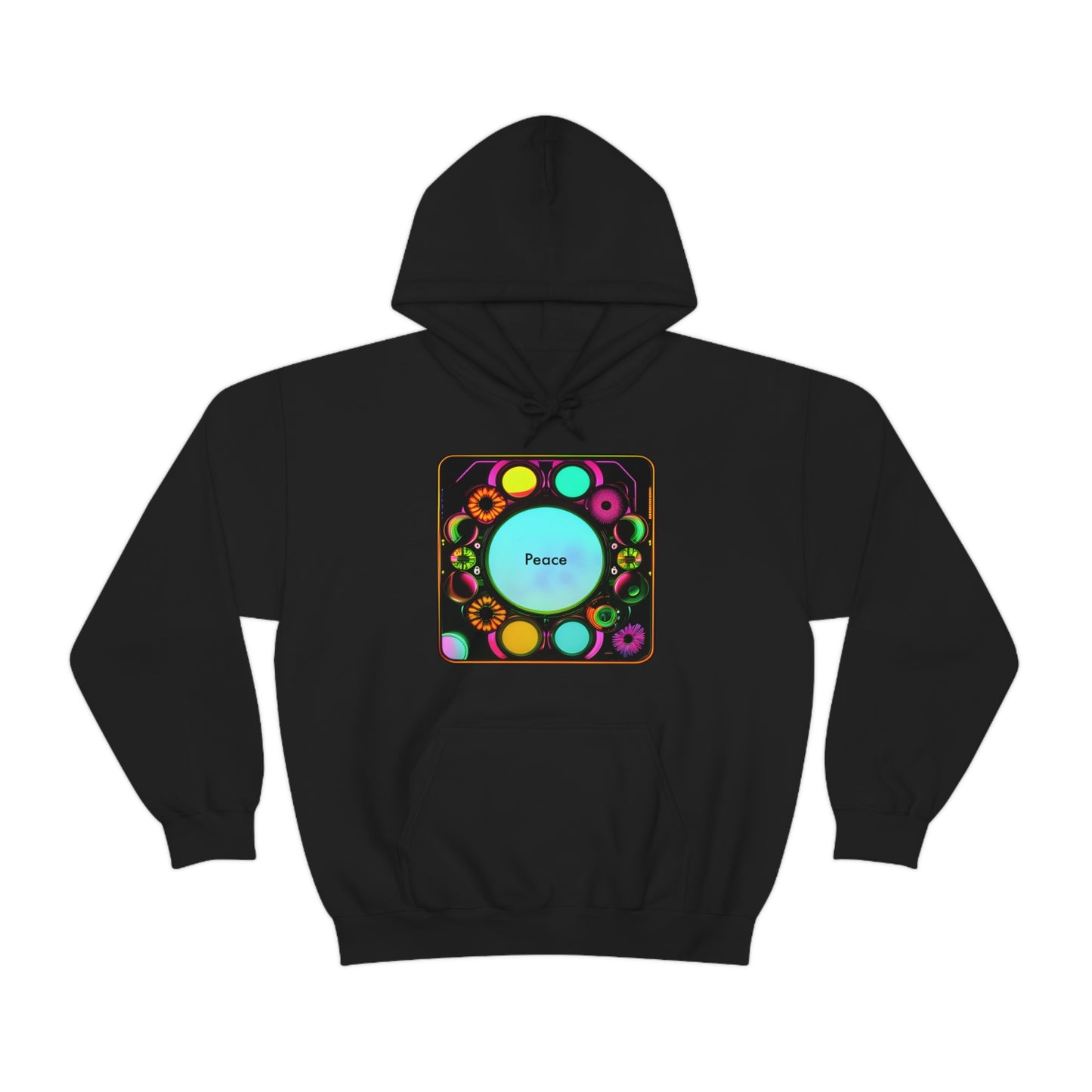 Colorful Harmony: Psychedelic Floral Peace Sweatshirt