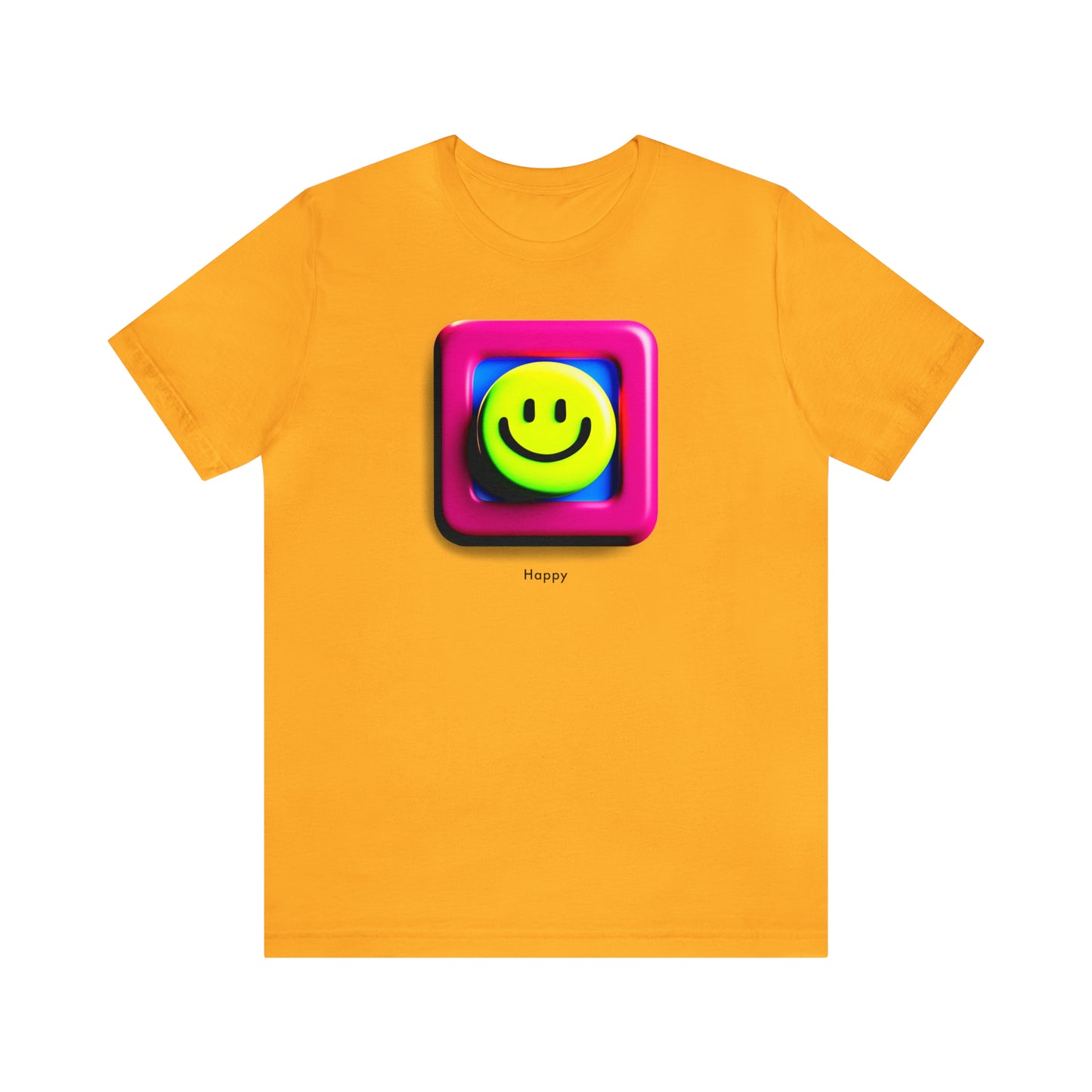 Radiate Joy with our AI-Designed Happy Unisex Tee