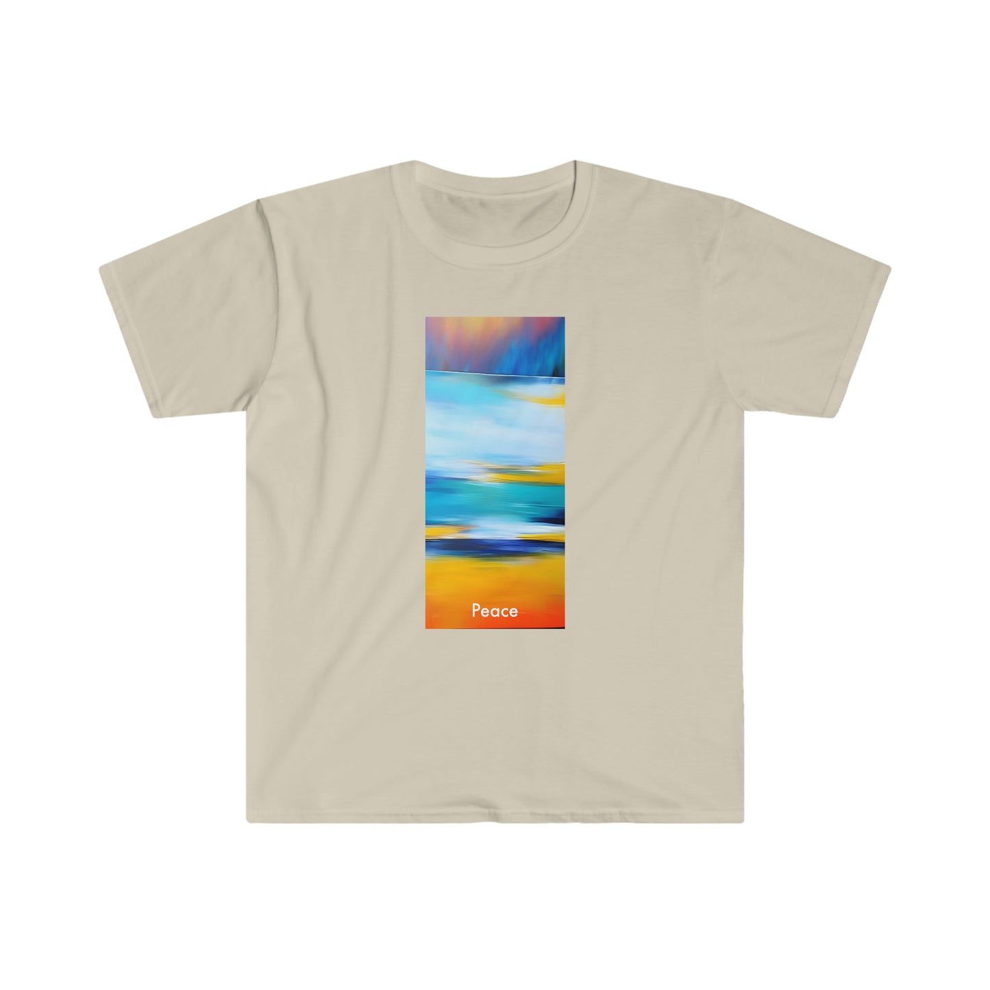 Sunset Serenity: Abstract Peace Unisex Softstyle T-Shirt