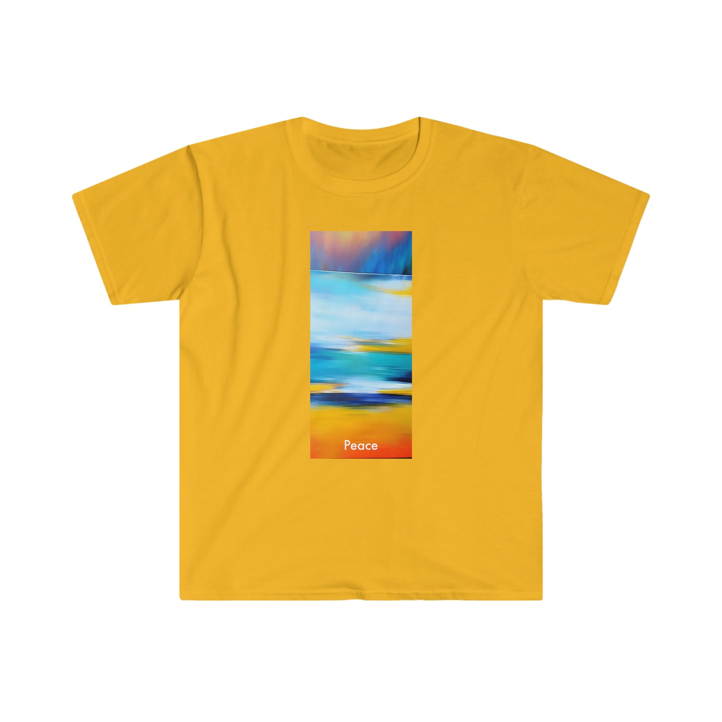 Sunset Serenity: Abstract Peace Unisex Softstyle T-Shirt