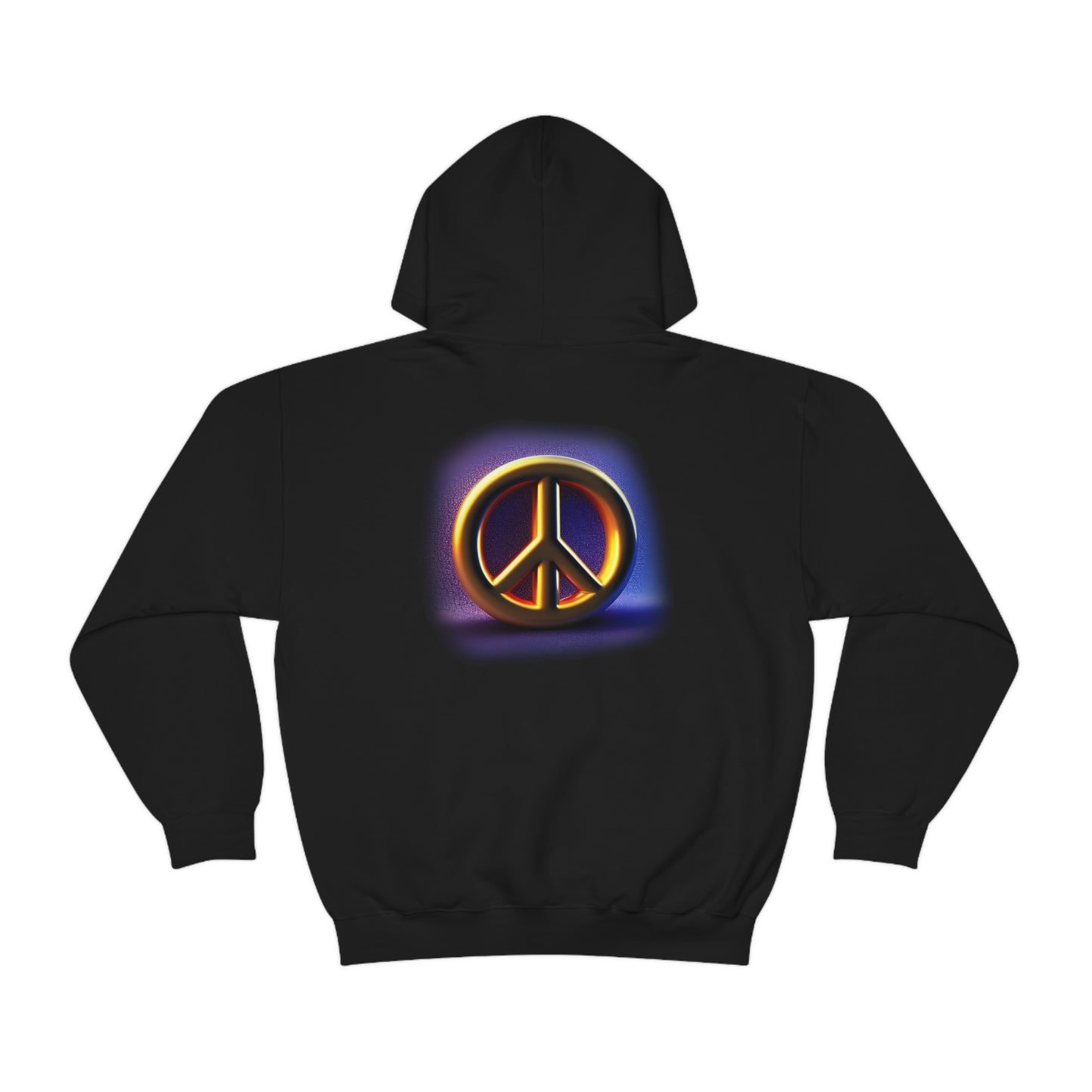 Peaceful Reflections: 3D Peace Sign Hooded Sweatshirt