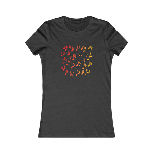 Symphony of Inspiration: Women's Gradient Notes Favorite Tee