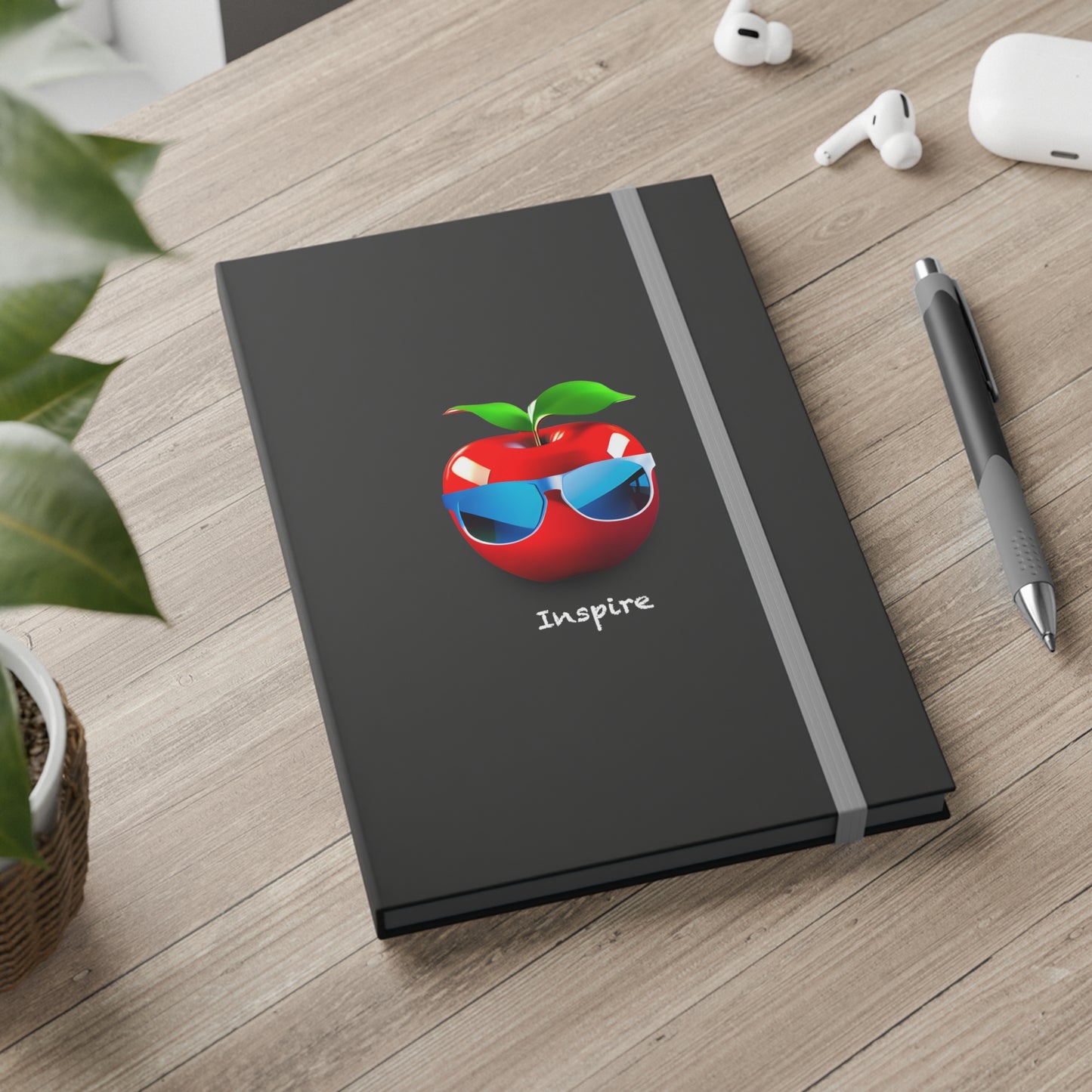 Ruled Notebook with Vibrant Design - Red Apple Sunglasses Inspire