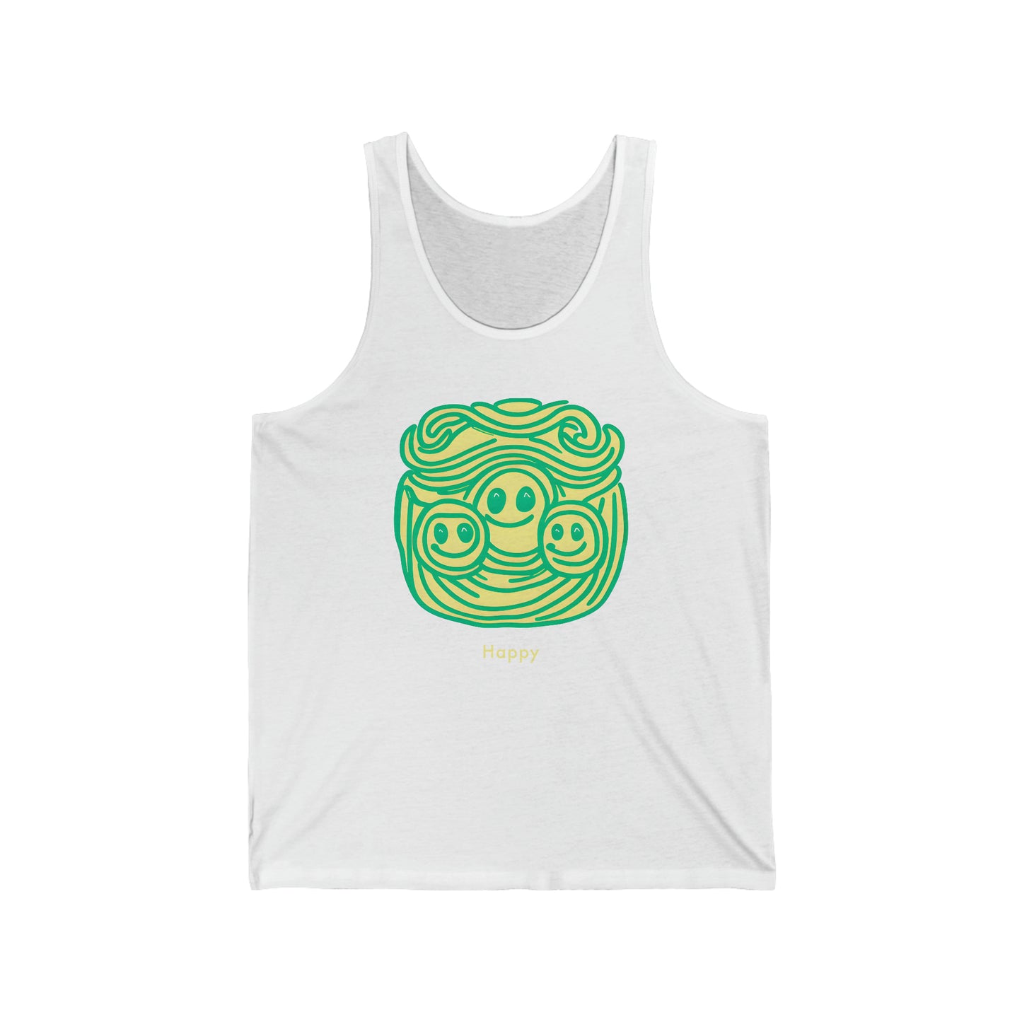 Happy Vibes: Unisex Jersey Tank