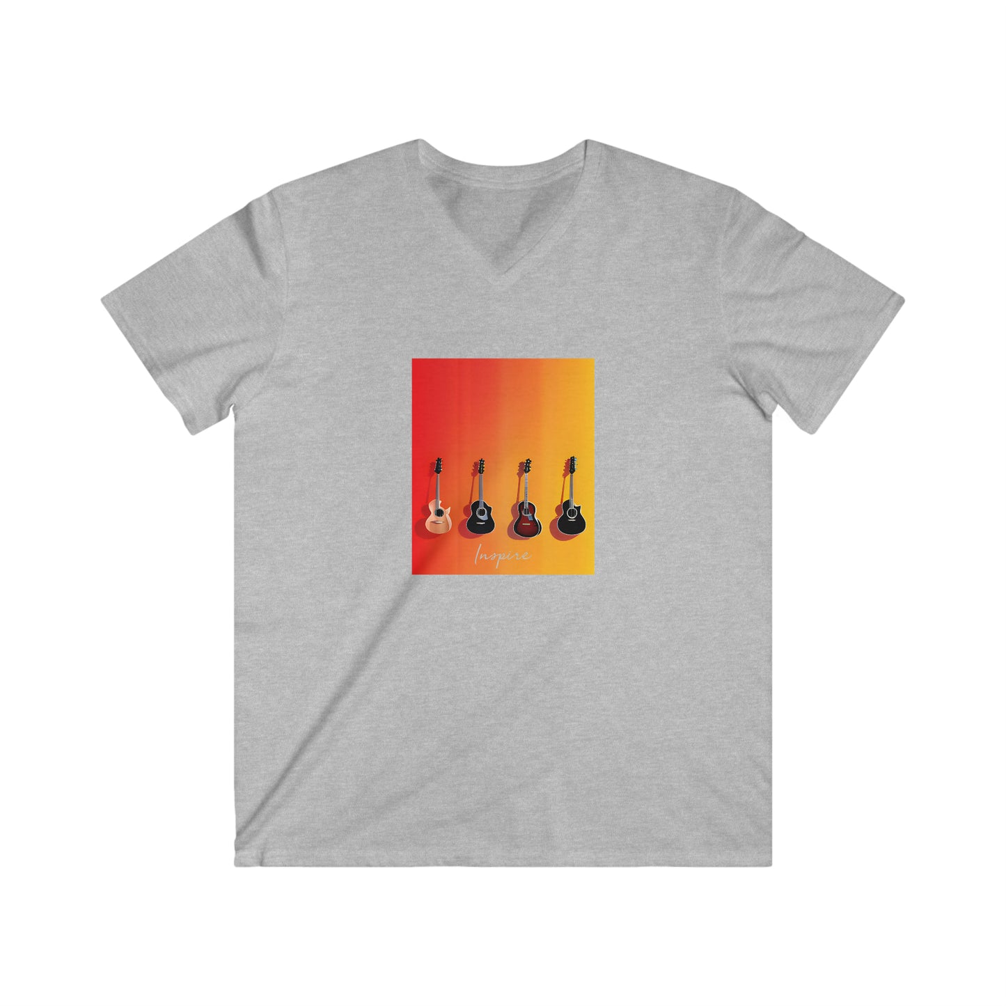 Chromatic Inspiration: Inspire Music Notes V-Neck Tee