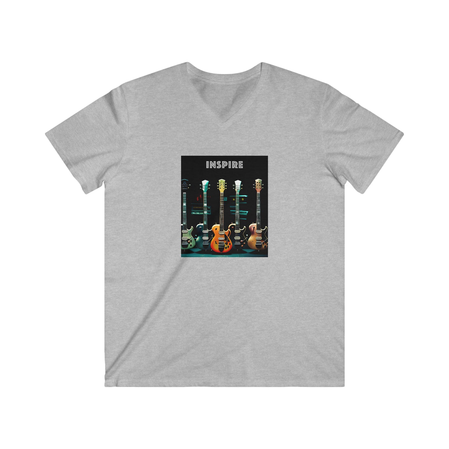 Soundscapes Unleashed Men's Fitted V-Neck Short Sleeve Tee