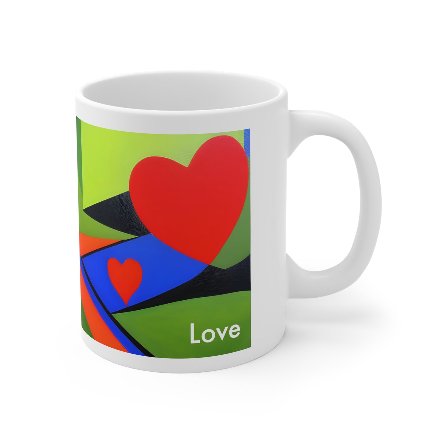 Artistic Love Sips: AI-Generated Ceramic Coffee Mug