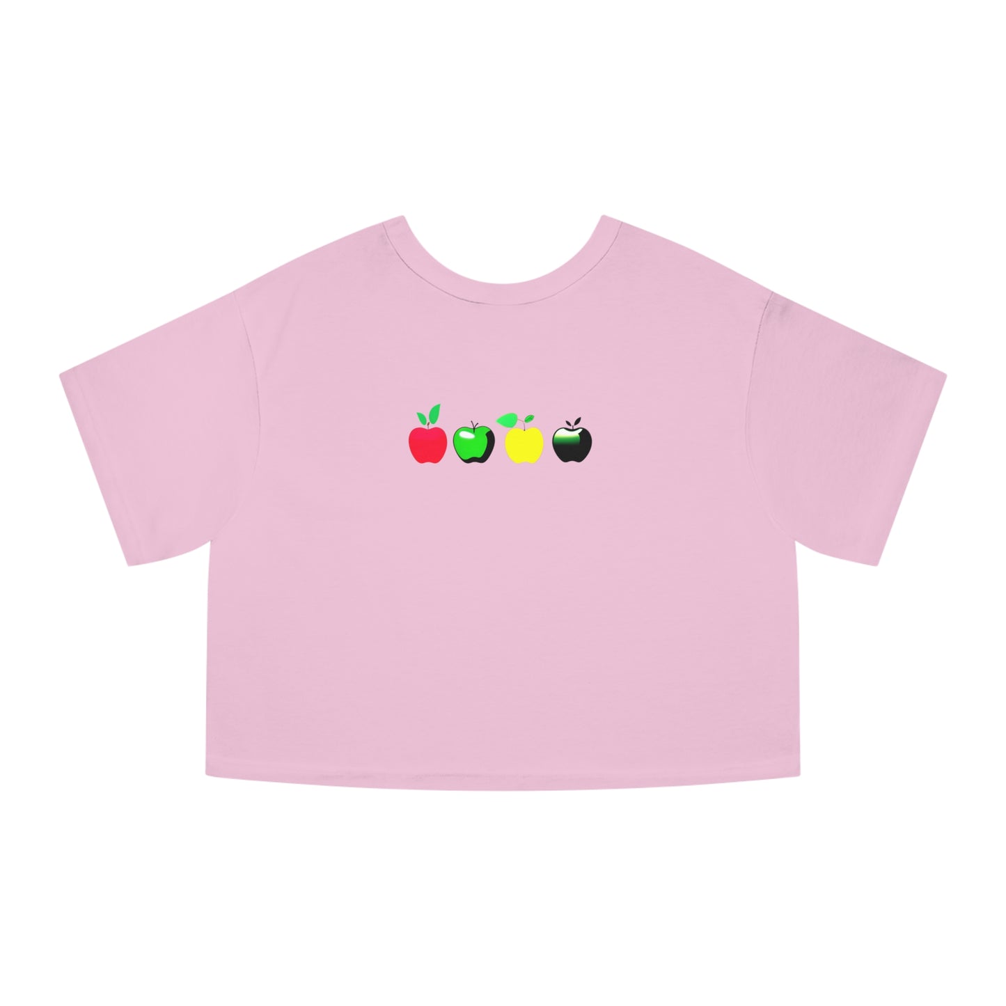 Champion Women's Cropped T-Shirt - Inspire with Colorful Apples