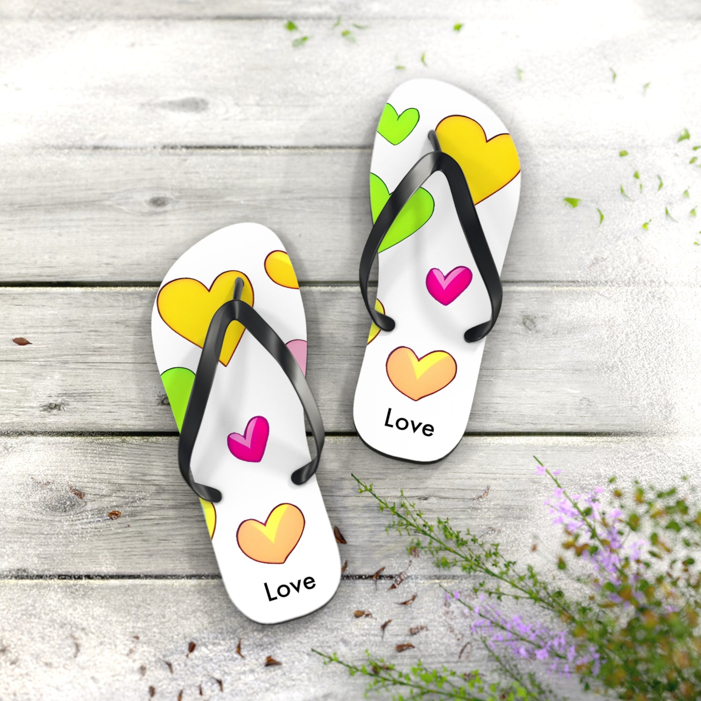 Love and Comfort: Minimalistic Heart Flip Flops