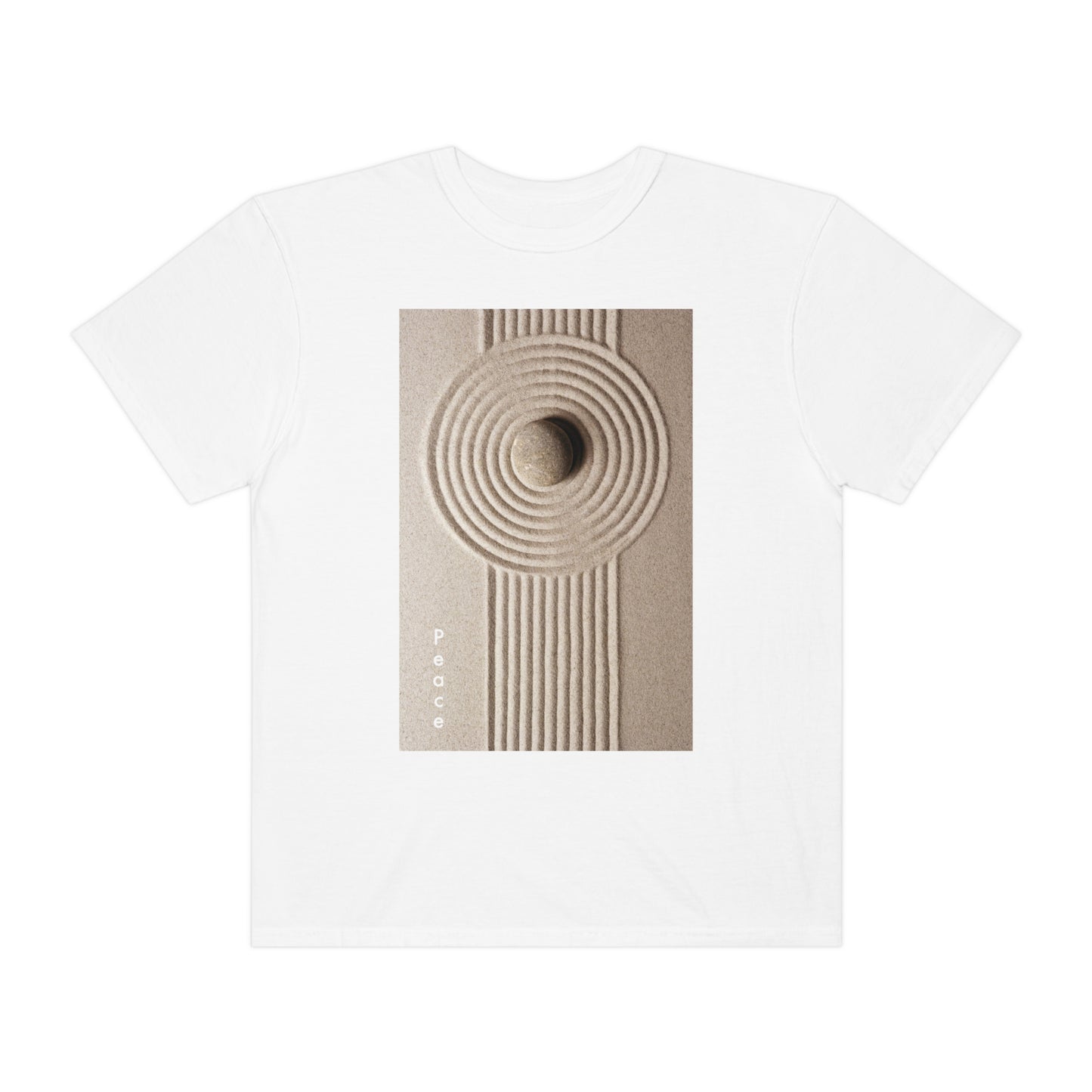 Zen Vibes: Embrace Peace with our Raked Sand T-Shirt!