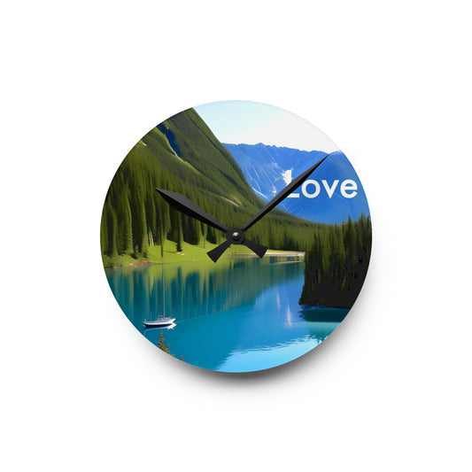 Timeless Love: AI-Generated Acrylic Wall Clock