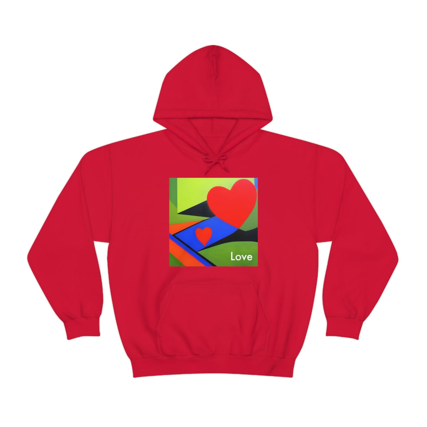 Modern Love Artistry: AI-Inspired Hooded Sweatshirt