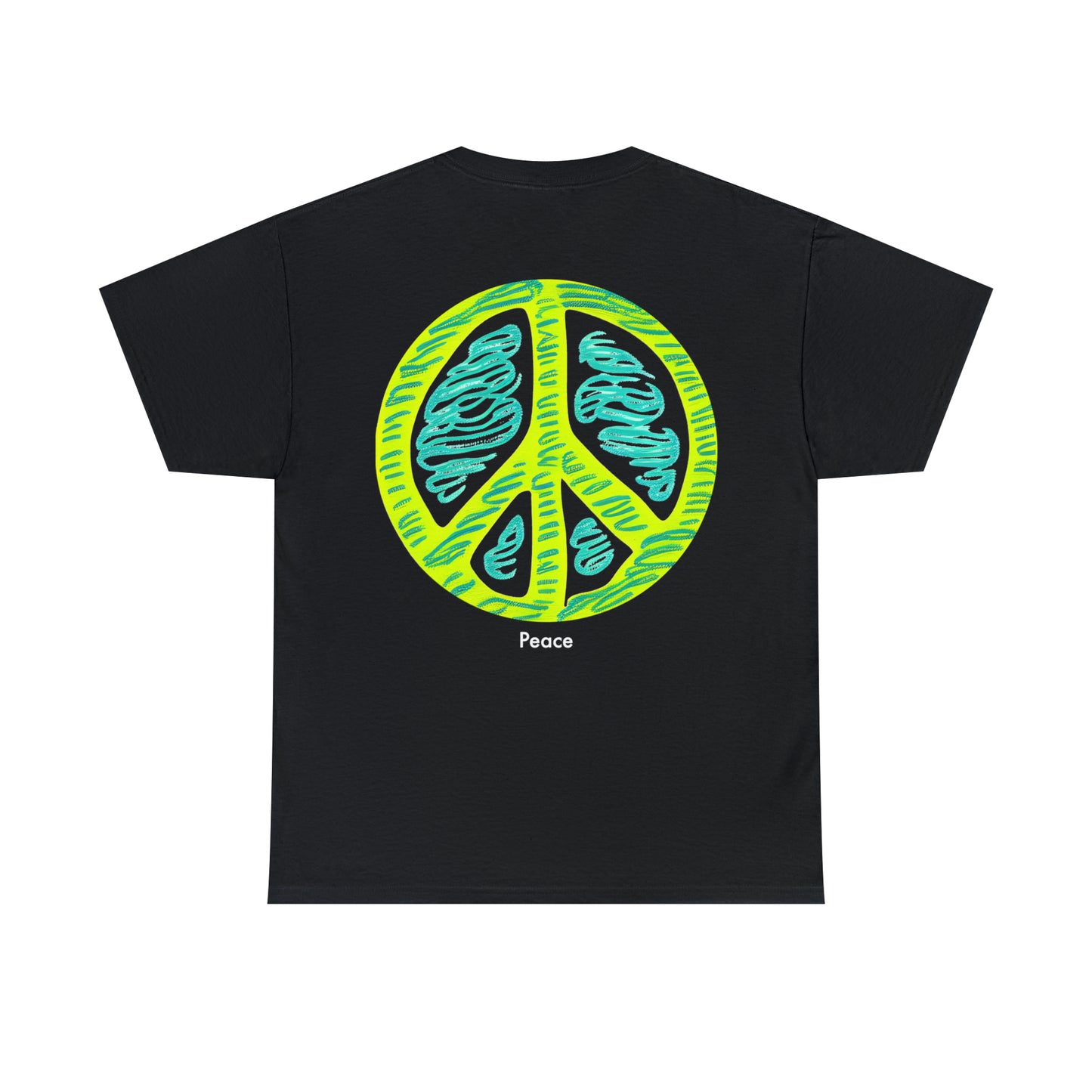 Peaceful Expression: Unisex Pastel Peace Sign Tee