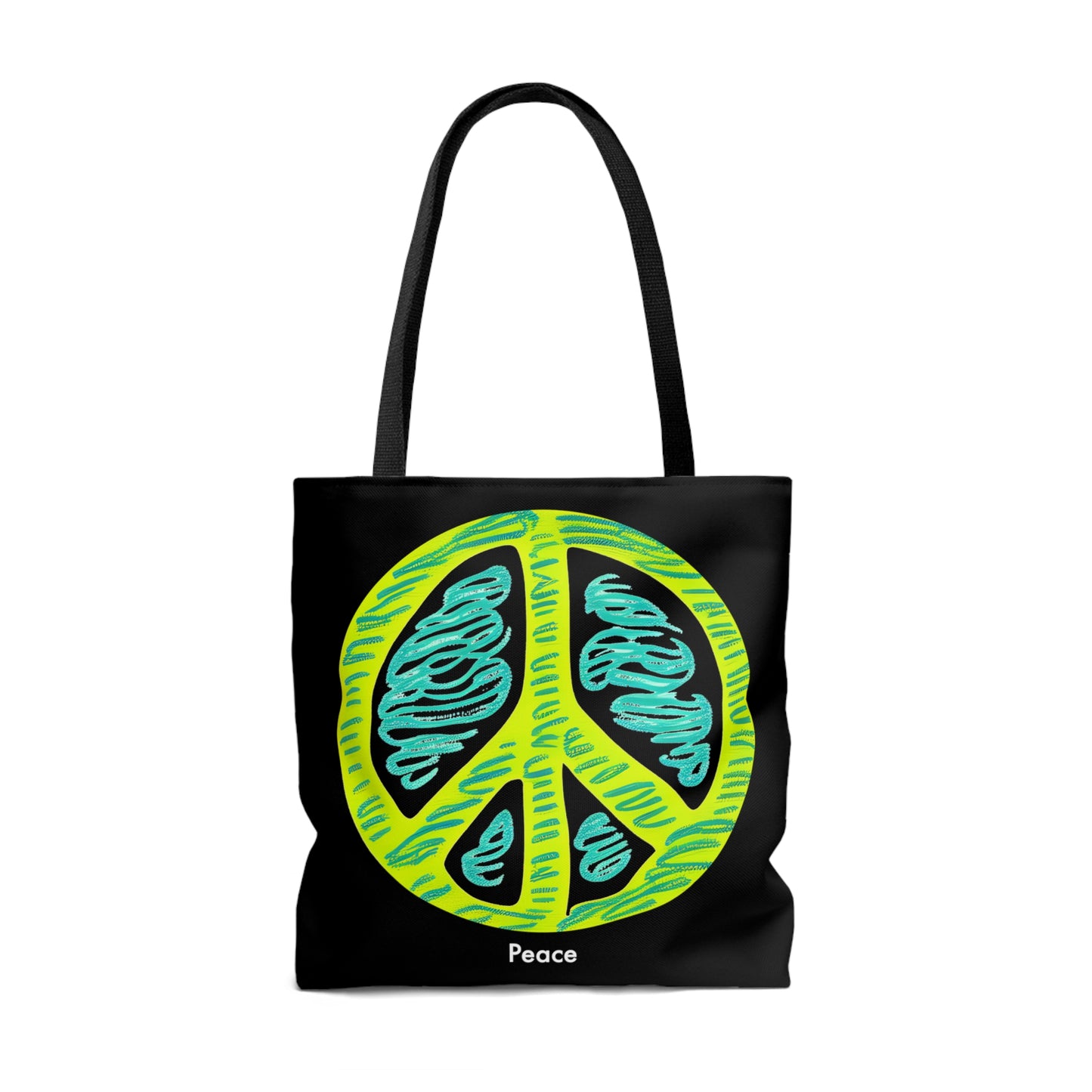 Peaceful Pastels: Chic Peace Sign Tote Bag