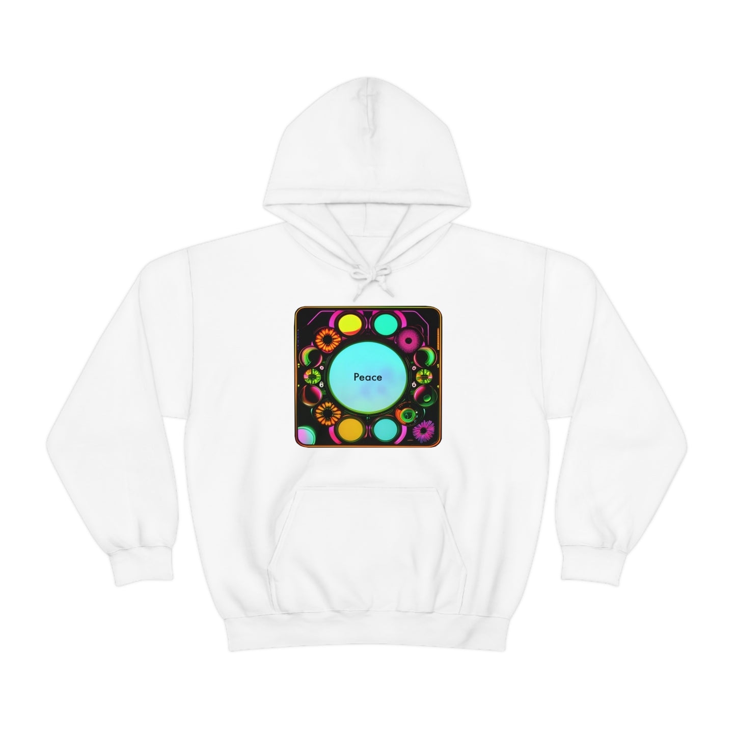 Colorful Harmony: Psychedelic Floral Peace Sweatshirt