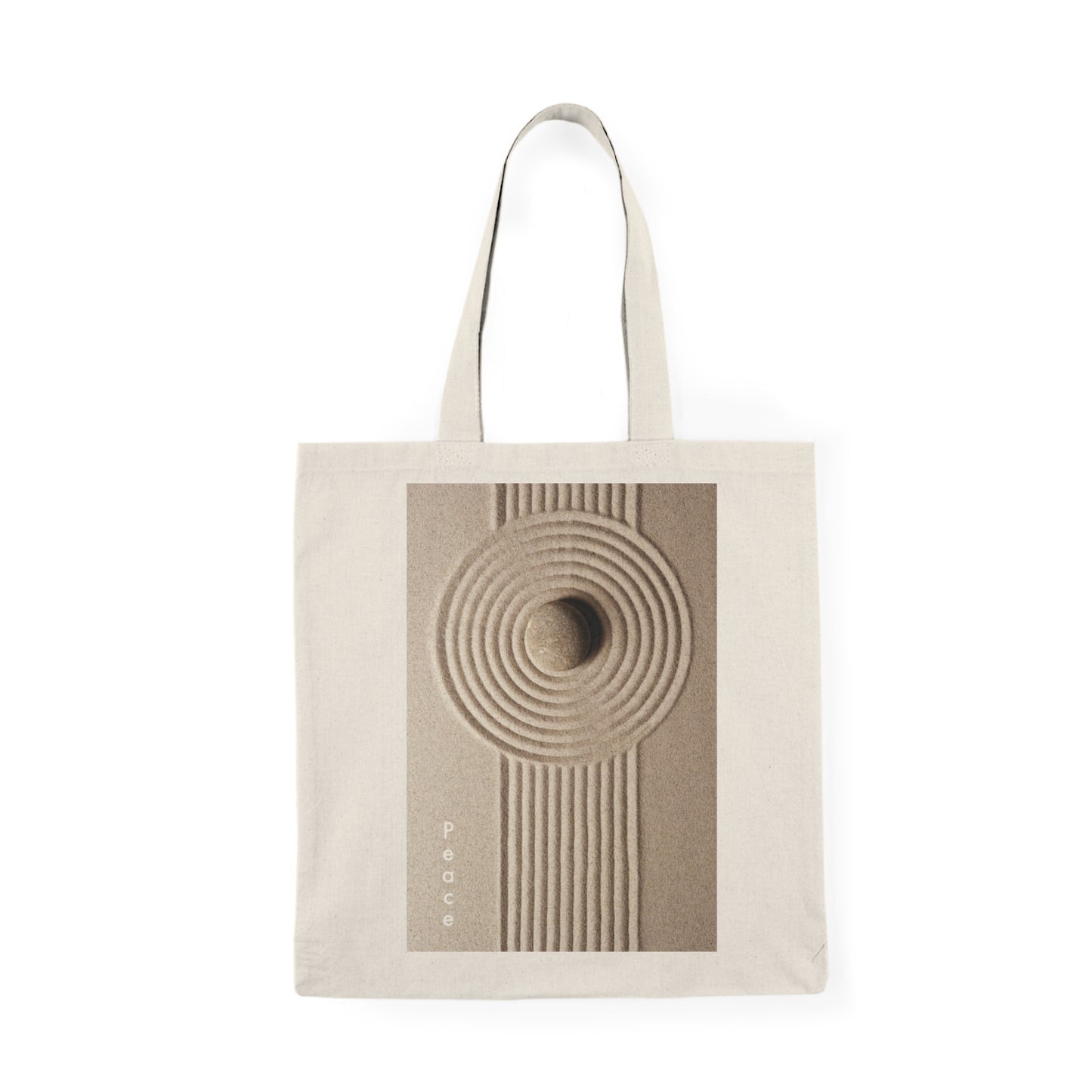 Carry Peace Everywhere: Raked Sand Inspired Peace Tote Bag