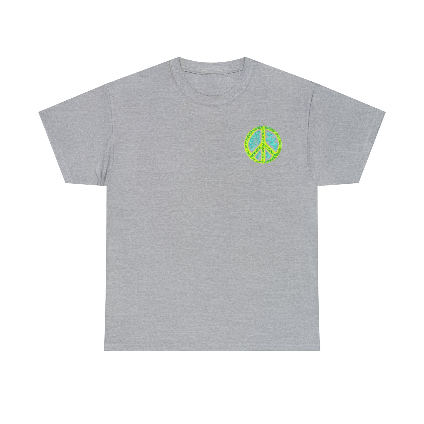 Peaceful Expression: Unisex Pastel Peace Sign Tee