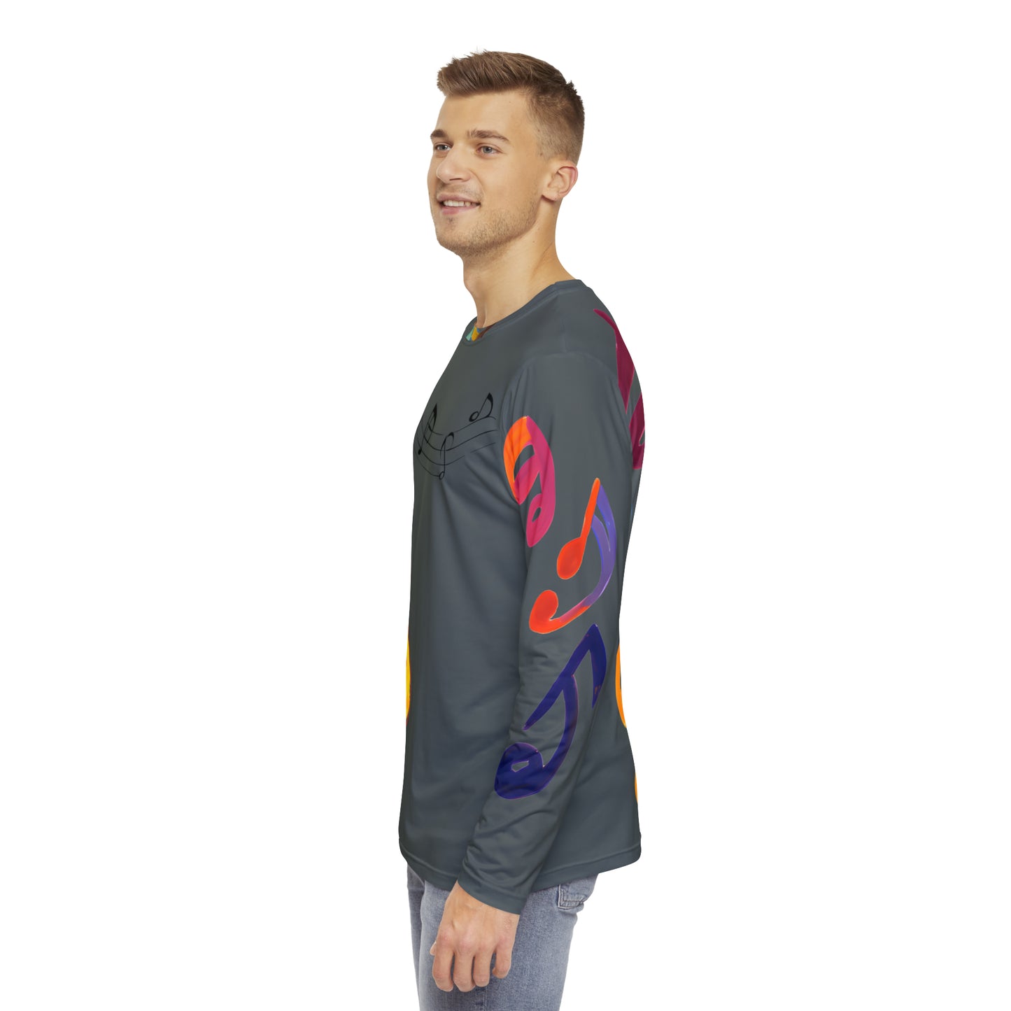 Artistic Harmony: Inspire Guitar Watercolor All Over Print Long Sleeve Shirt