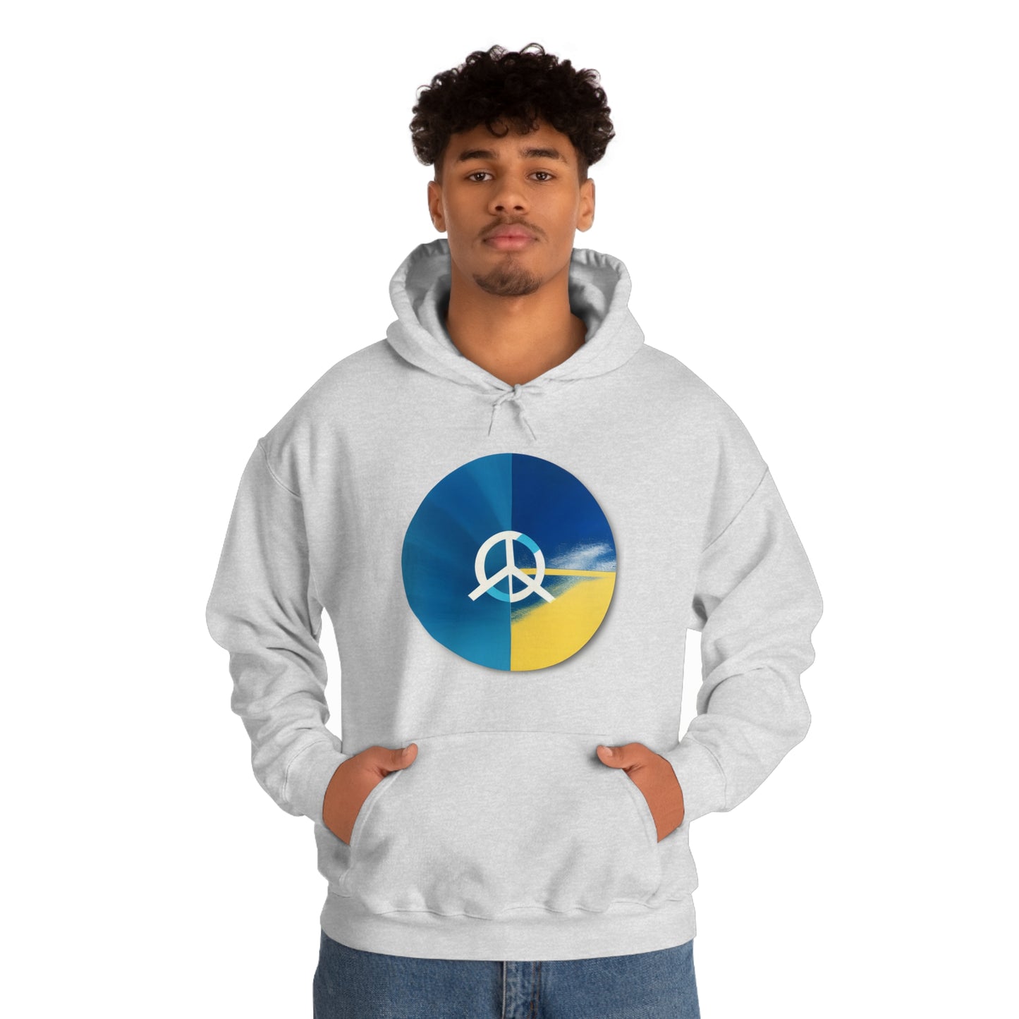 Peaceful Fusion: AI-Generated Abstract Peace Sign Hoodie