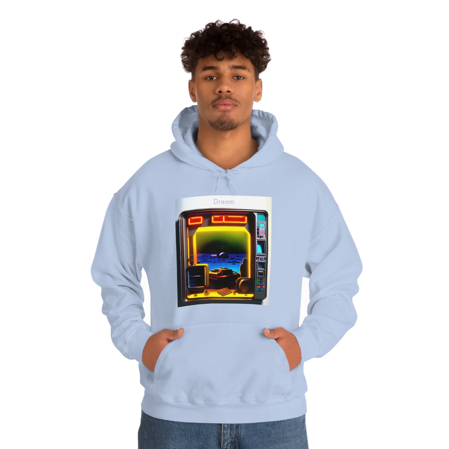 Techno-Dreamscapes: AI-Created Hooded Sweatshirt for the Visionaries