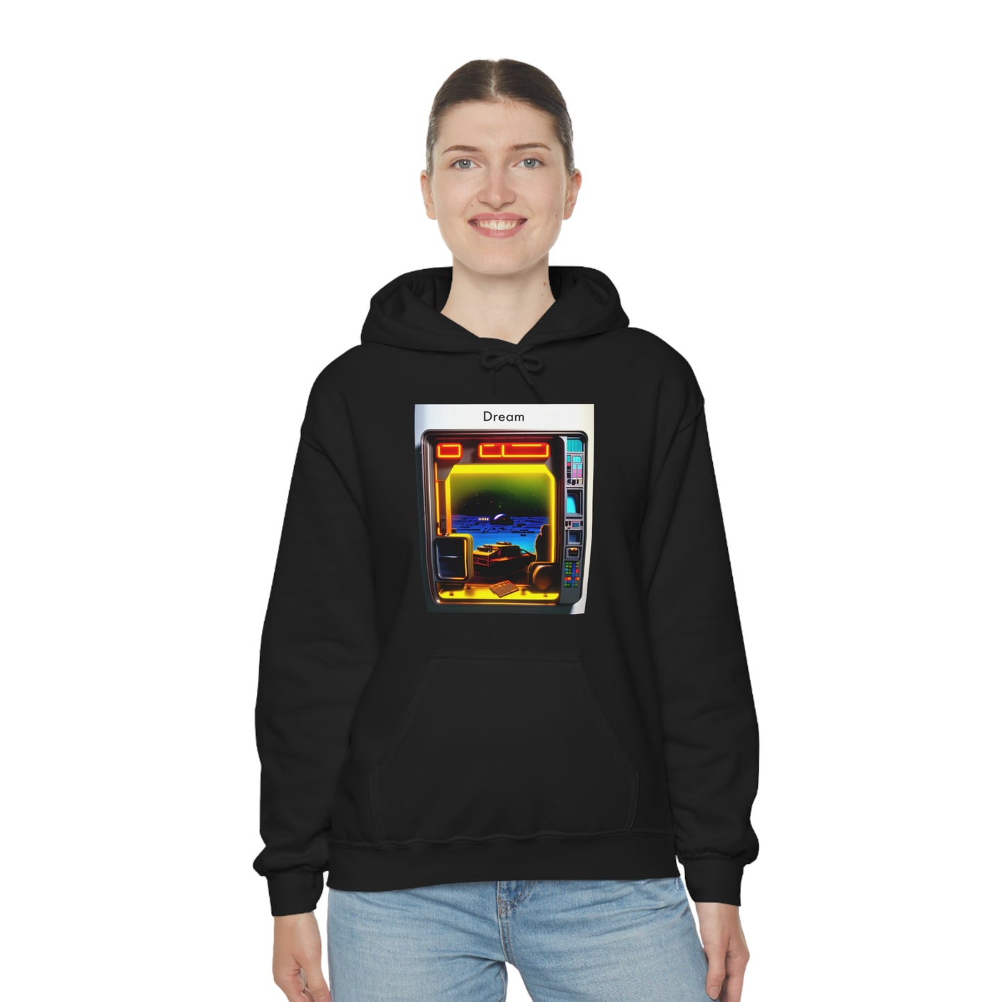 Techno-Dreamscapes: AI-Created Hooded Sweatshirt for the Visionaries