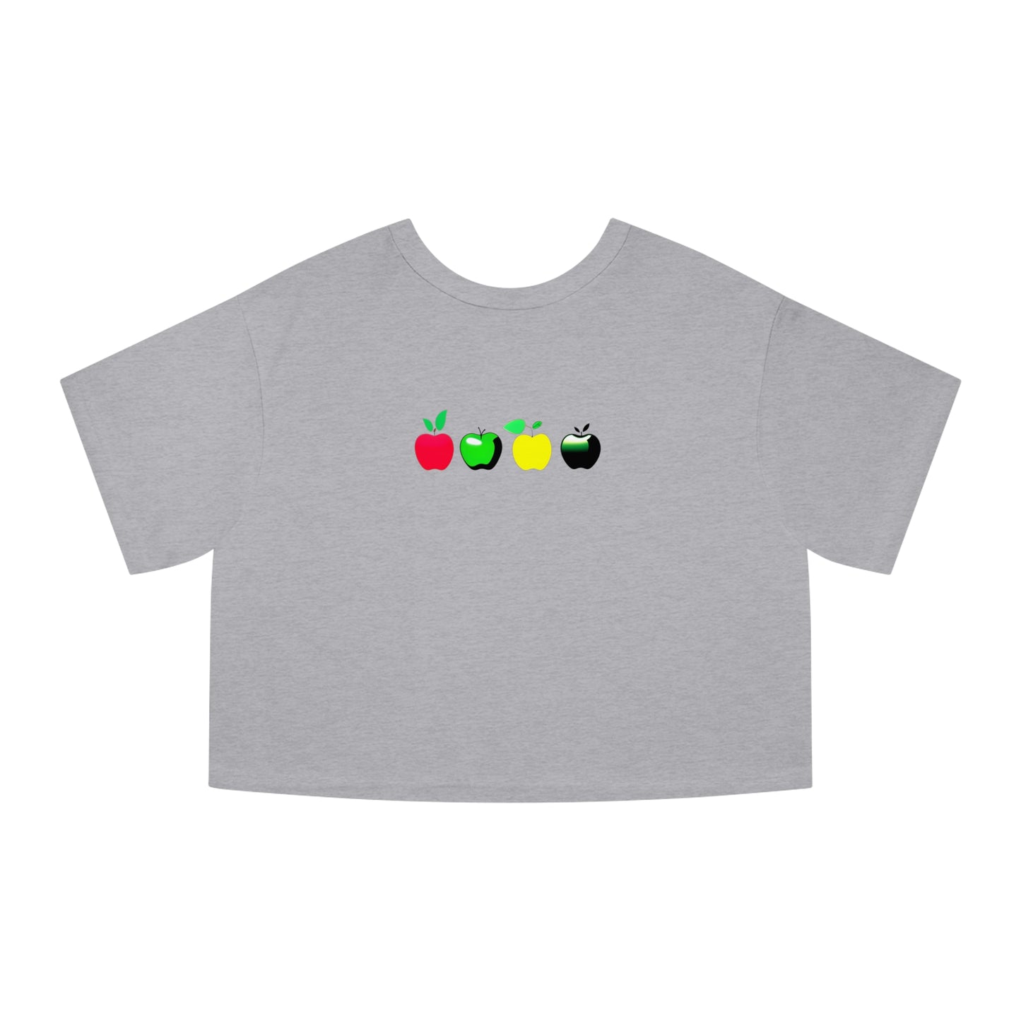 Champion Women's Cropped T-Shirt - Inspire with Colorful Apples