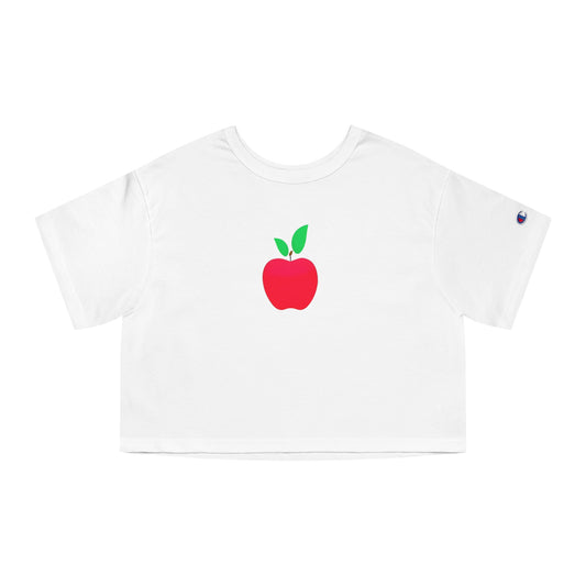Champion Women's Cropped T-Shirt - Inspire with Colorful Apples