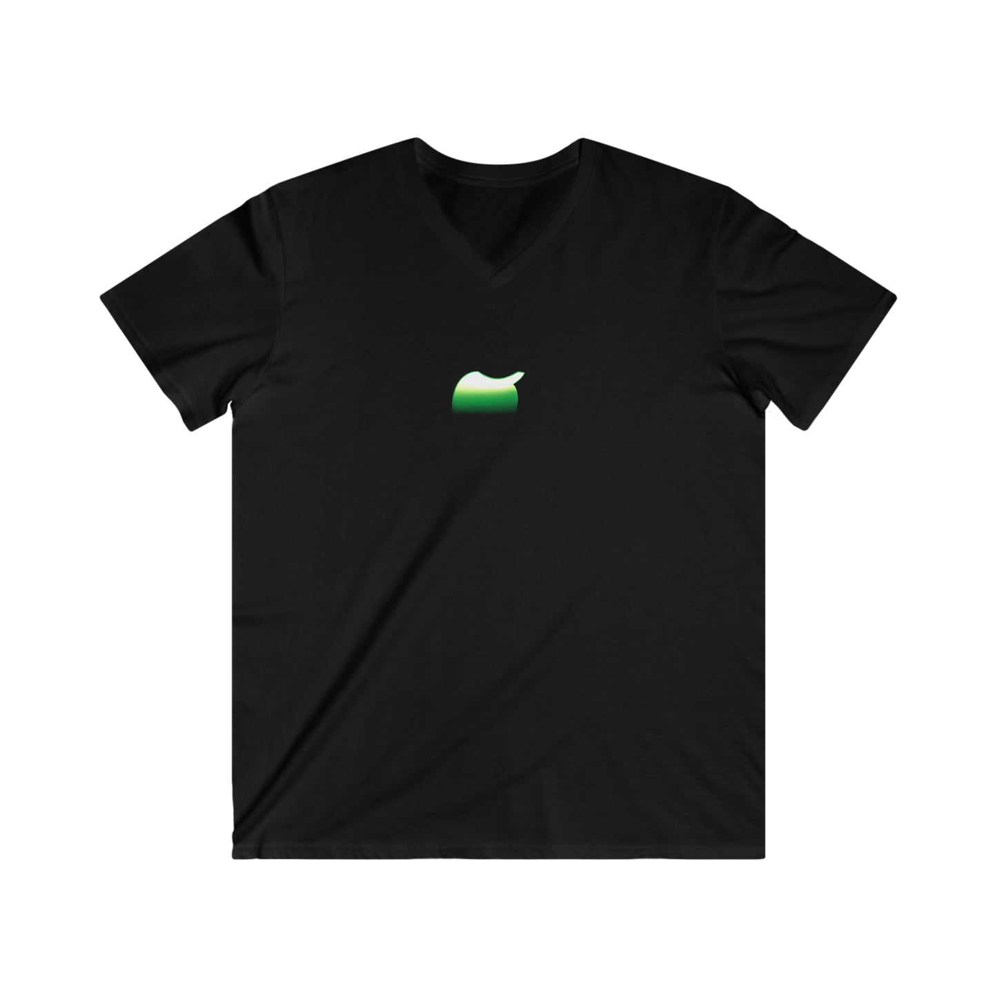 Men's Fitted V-Neck Tee - Inspire Collection: Metallic Apple Elegance