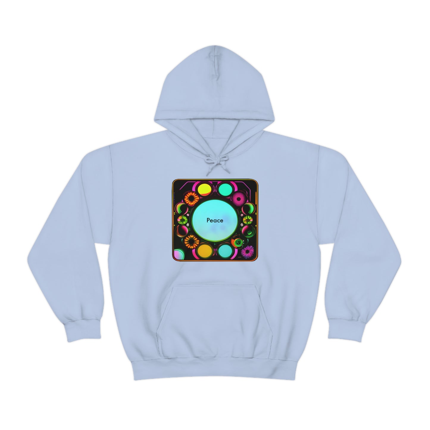 Colorful Harmony: Psychedelic Floral Peace Sweatshirt