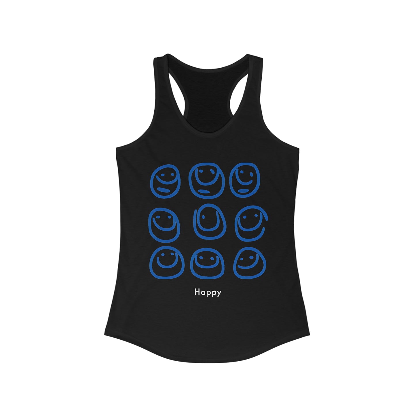 Playfully Happy Women's Ideal Racerback Tank - Unleash Your Joyful Spirit